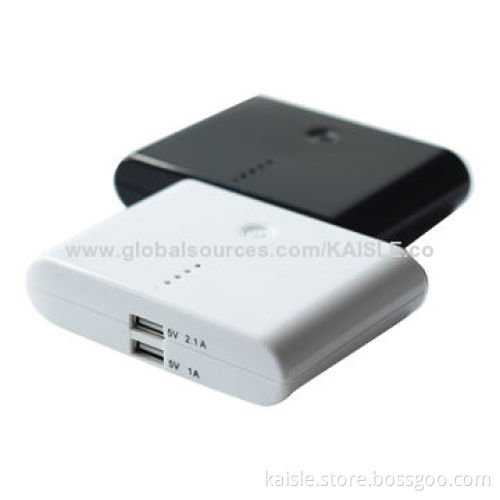 Power Bank with 8,000 to 10,400mAh Capacities & Pilot Light